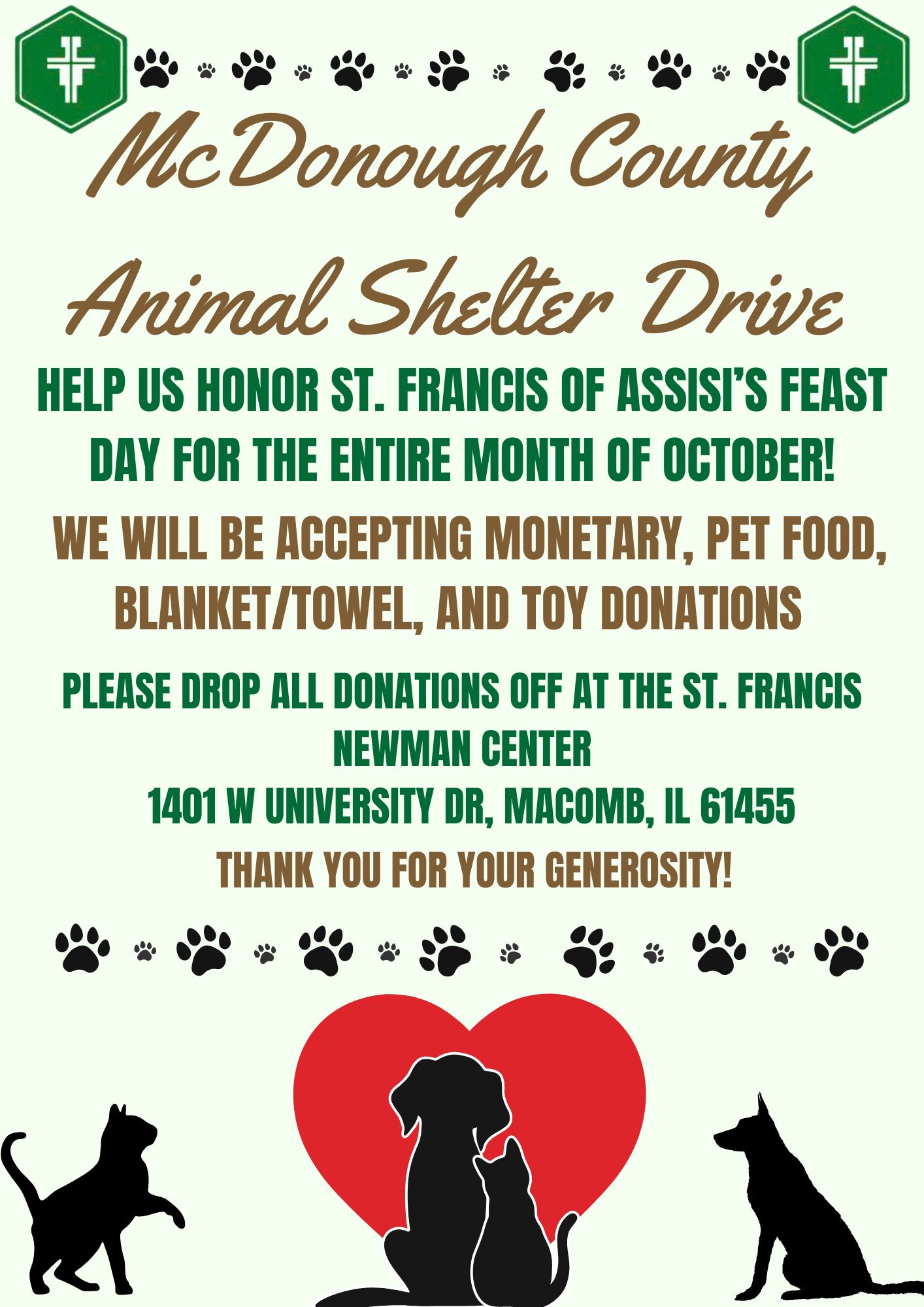 Animal Shelter Drive OCtober