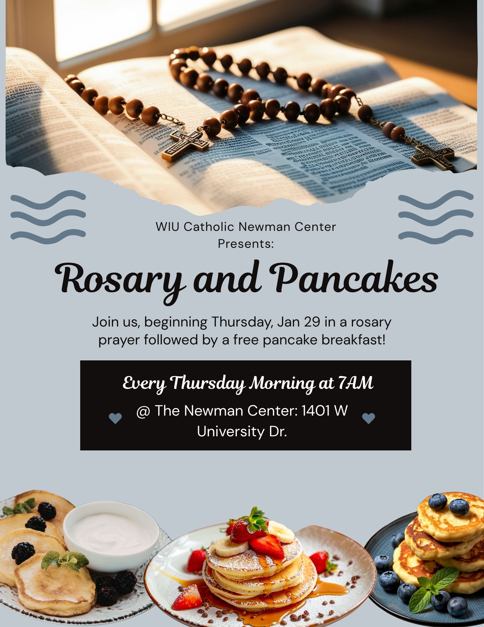 Rosary and Pancakes 2026 Flyer